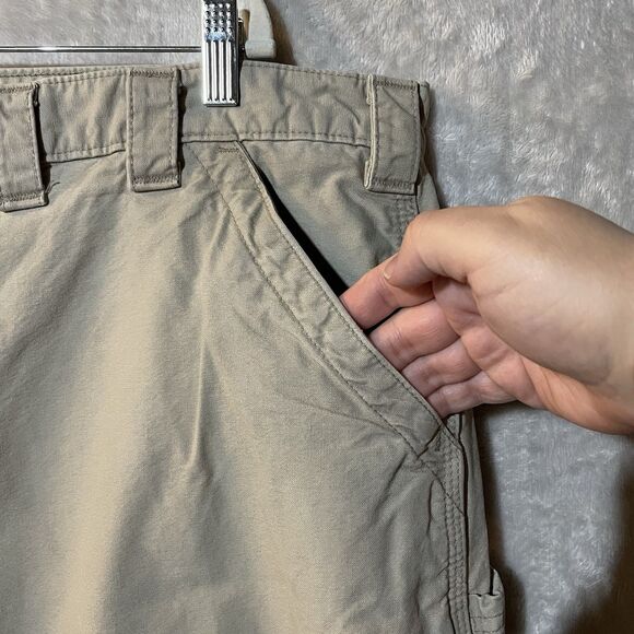 Carhartt Cargo Carpenter Pants B151 TAN Original Dungaree Fit Mens 44/30 - Picture 5 of 16